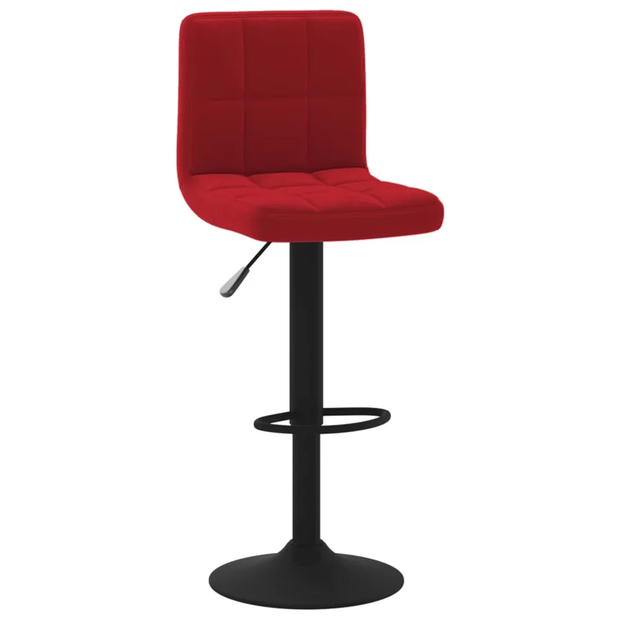 Tabourets de bar lot de 2 rouge bordeaux velours - 3