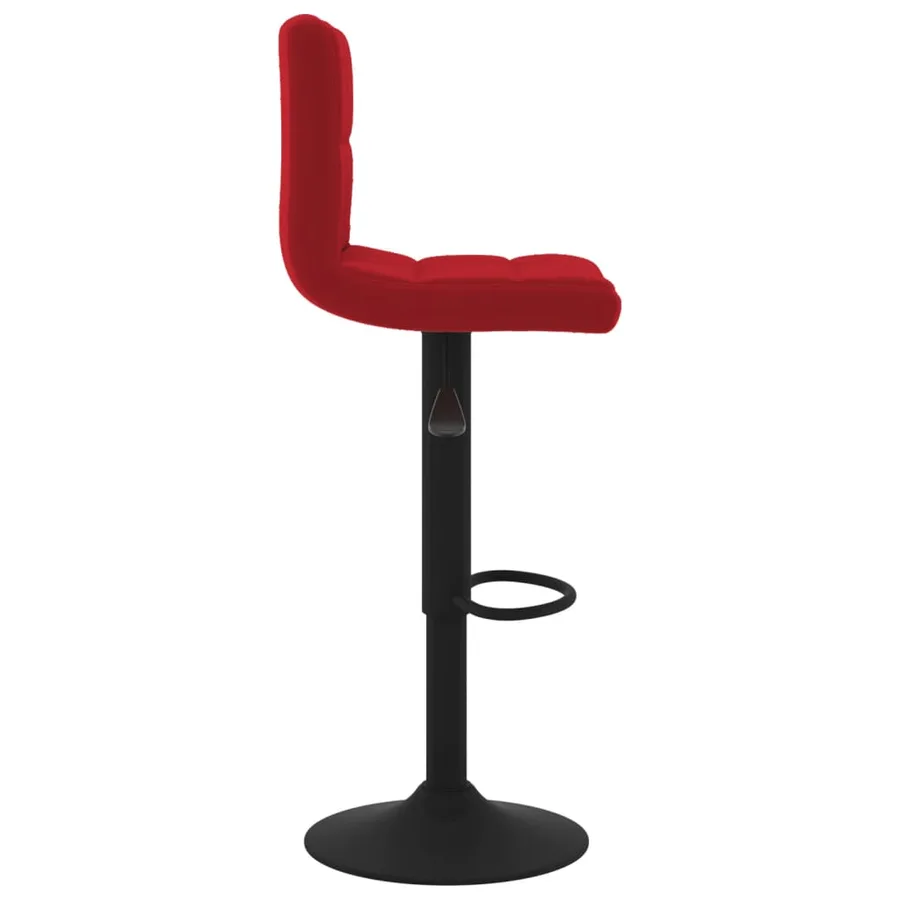 Tabourets de bar lot de 2 rouge bordeaux velours - 5