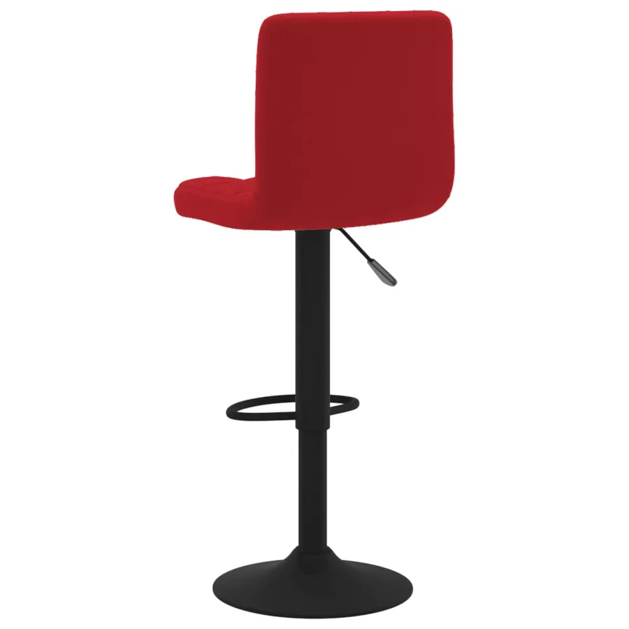 Tabourets de bar lot de 2 rouge bordeaux velours - 6