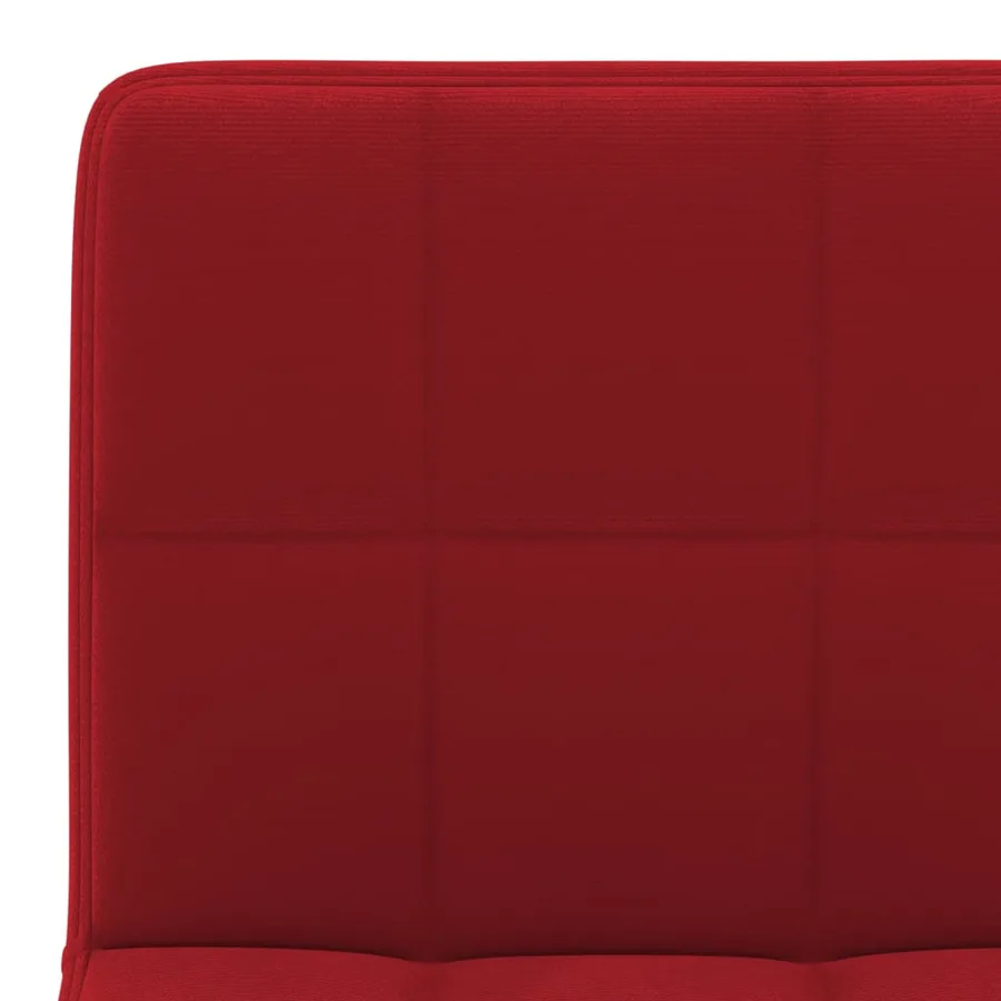 Tabourets de bar lot de 2 rouge bordeaux velours - 8