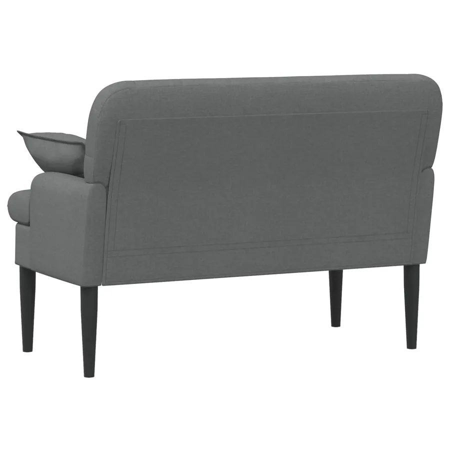 Canapé love seat avec capitonnage en boutons Gris foncé Tissu - 5