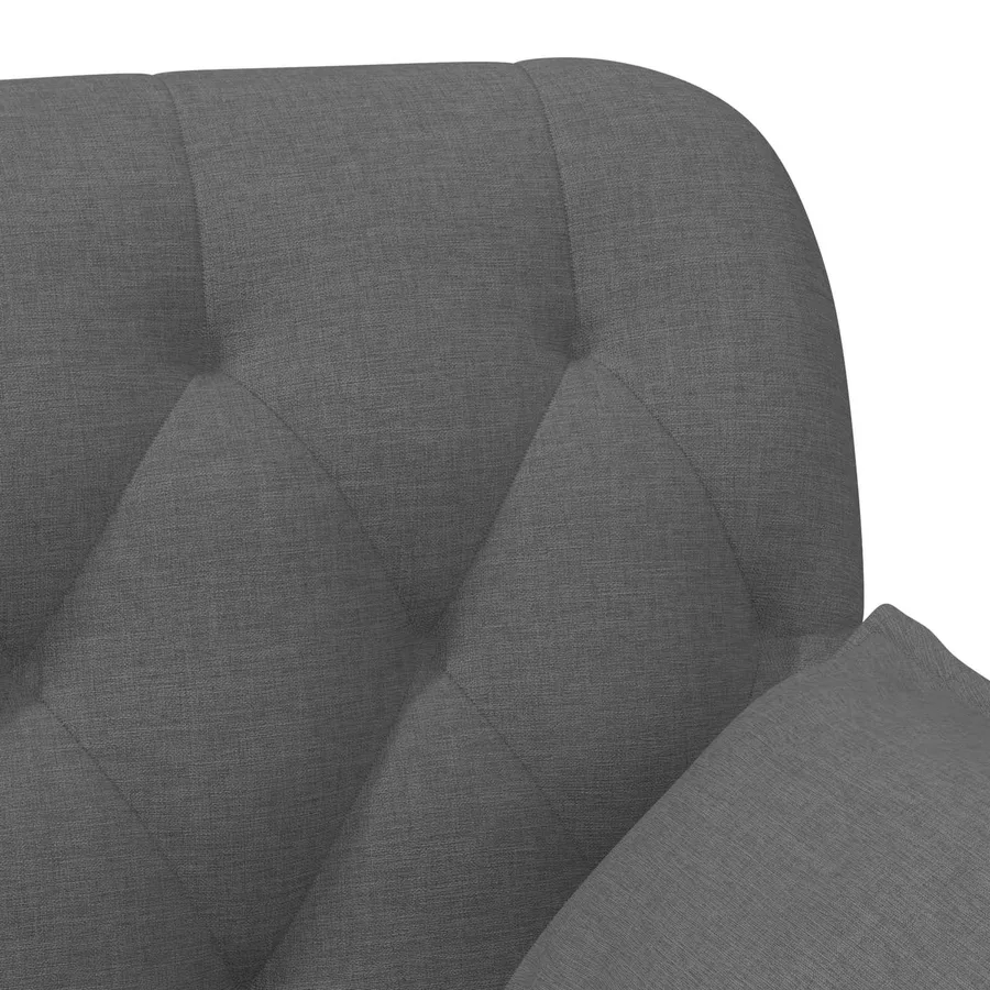 Canapé love seat avec capitonnage en boutons Gris foncé Tissu - 7