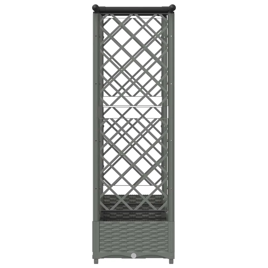 Lit Élevé avec Treillis et Toit Gris clair 202,5 x 40 x 121 cm - 4