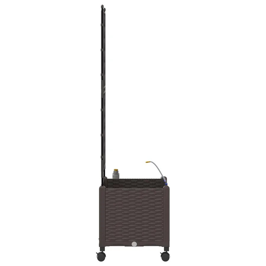 Porte-plante de jardin avec irrigation et roues Marron PP - 3