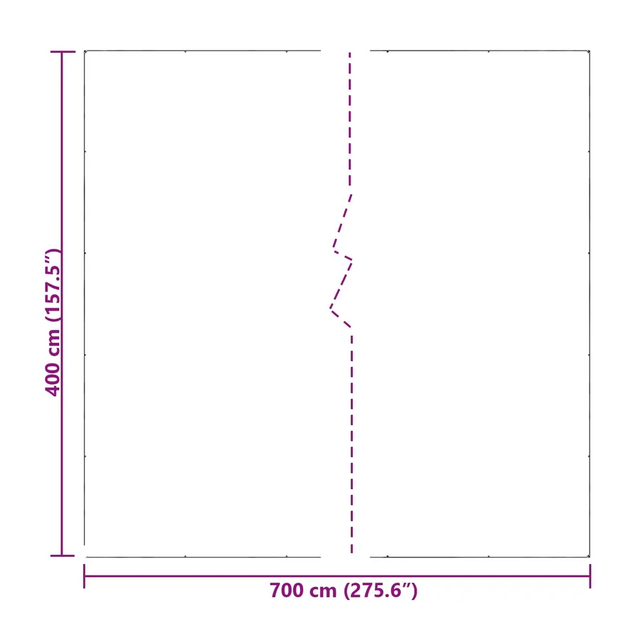 Bâche avec œillets Transparent 7 x 4 m Polyéthylène - 10