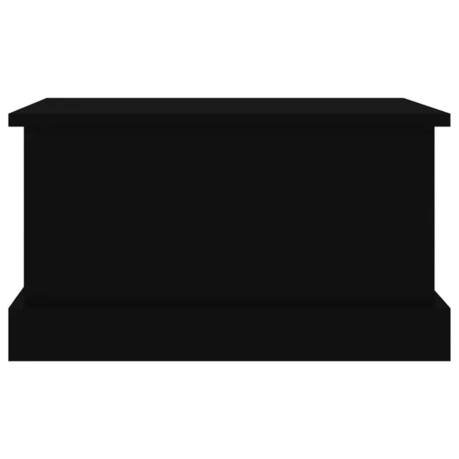 Boîte de rangement noir 50x30x28 cm bois d'ingénierie - 5