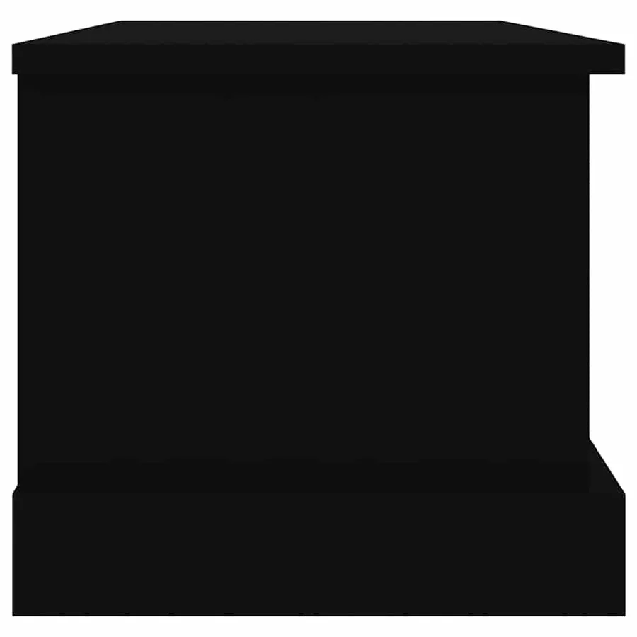 Boîte de rangement noir 50x30x28 cm bois d'ingénierie - 6