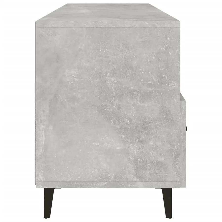 Meuble TV Gris béton 102x35x50 cm Bois d'ingénierie - 7