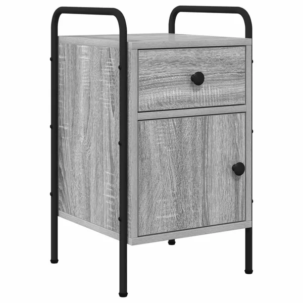 Table de chevet Sonoma gris 35 x 36,5 x 61 cm Bois d'ingénierie