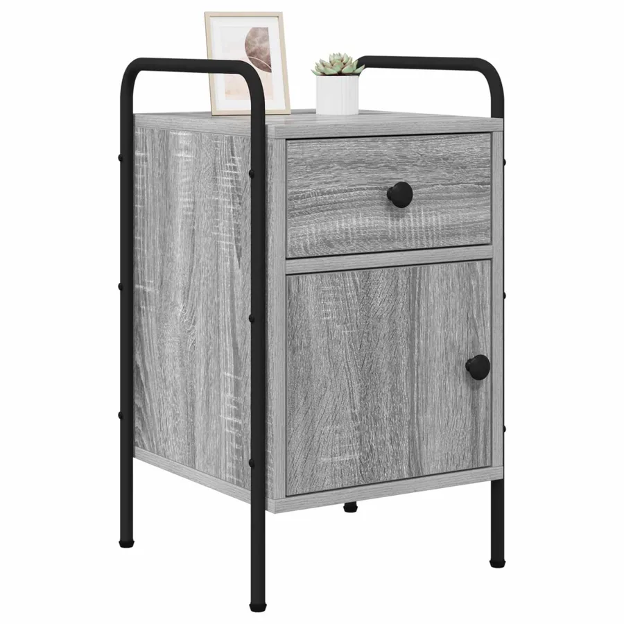 Table de chevet Sonoma gris 35 x 36,5 x 61 cm Bois d'ingénierie - 2