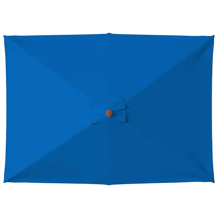 Parasol de jardin avec mât en bois bleu 150x200 cm - 4