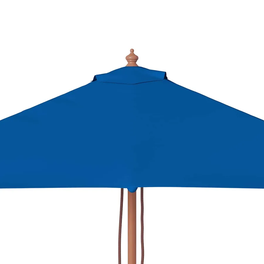 Parasol de jardin avec mât en bois bleu 150x200 cm - 7