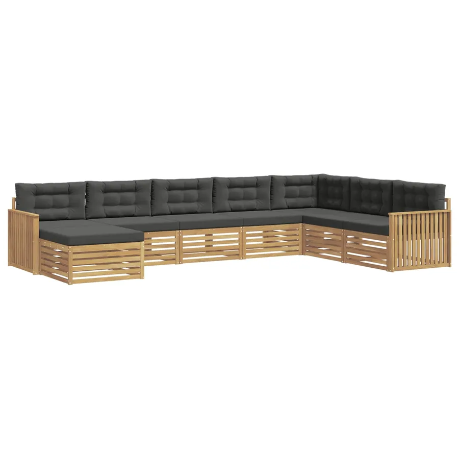 Ensemble de canapés d'extérieur 8 pc Blanc et anthracite - 2