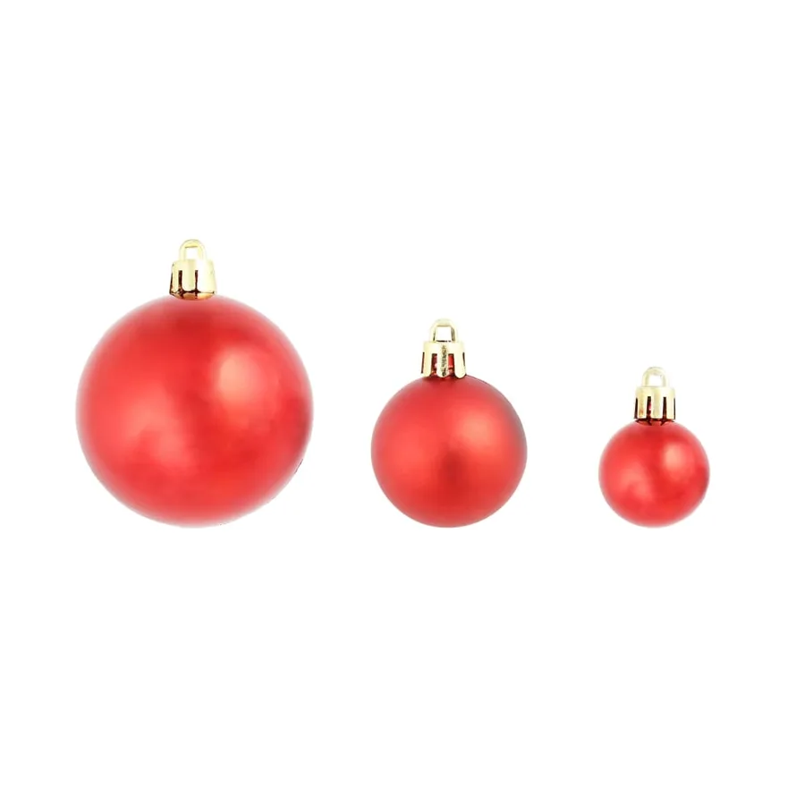 Boules de Noël 100 pcs Rouge/Doré/Vert - 3