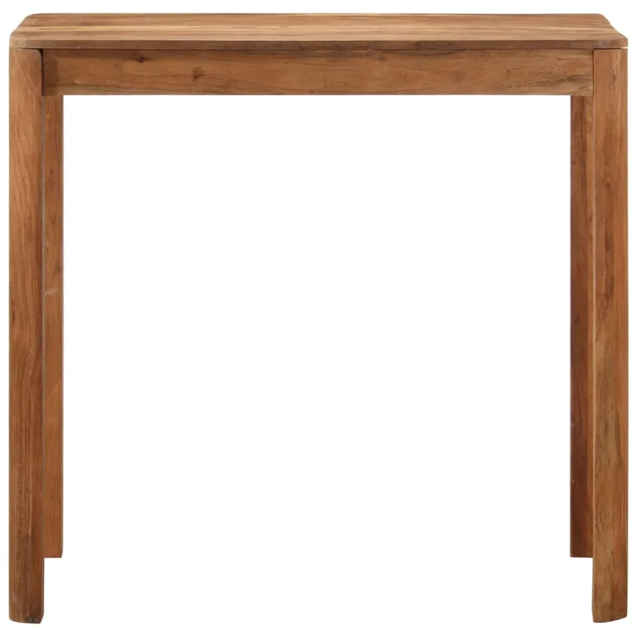 Table de bar bois massif d'acacia et finition miel 110x55x106cm - 2