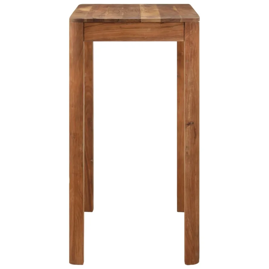 Table de bar bois massif d'acacia et finition miel 110x55x106cm - 3