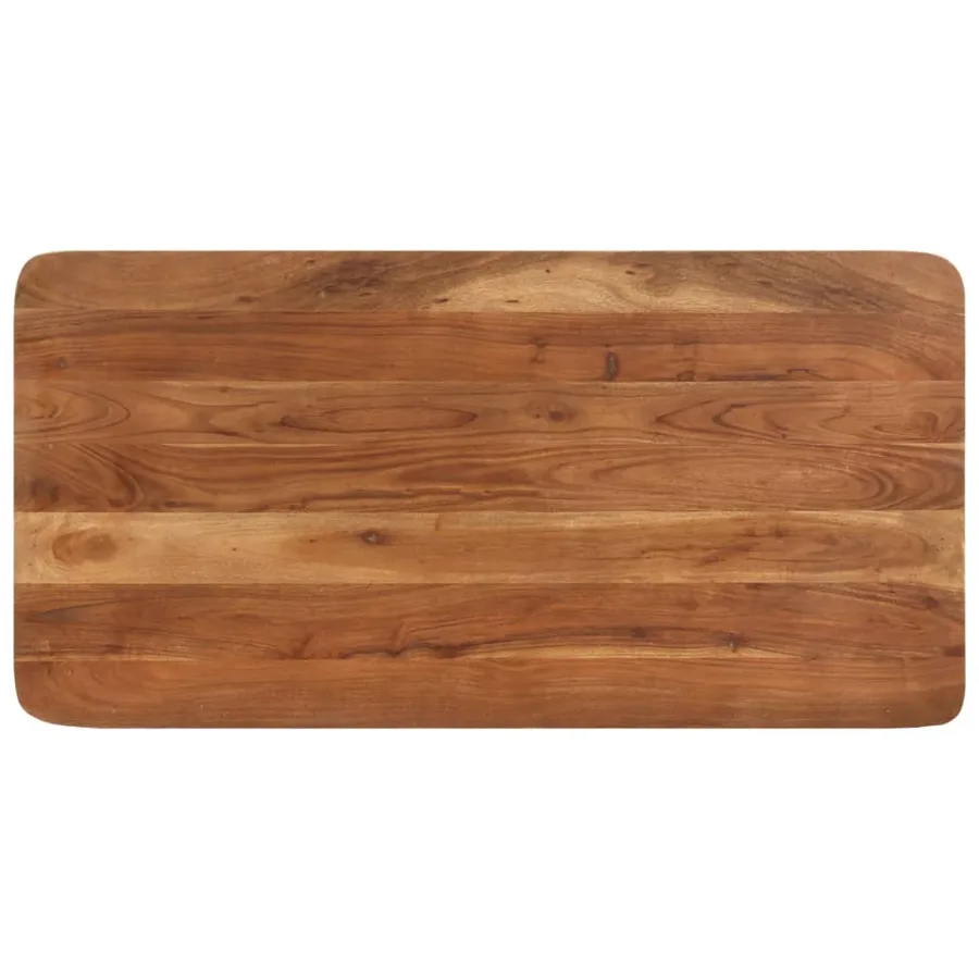 Table de bar bois massif d'acacia et finition miel 110x55x106cm - 4