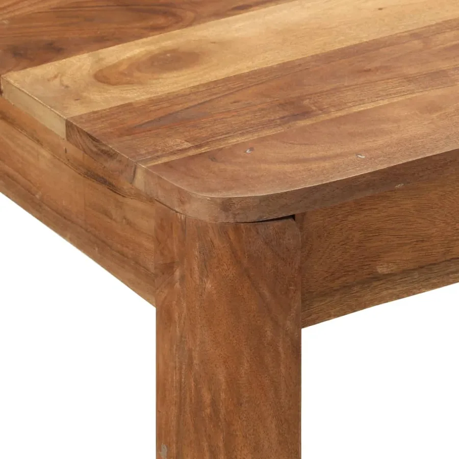 Table de bar bois massif d'acacia et finition miel 110x55x106cm - 5