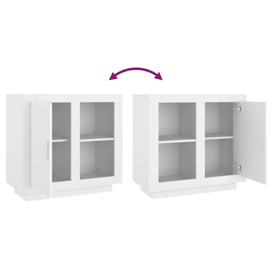 Buffet Blanc 80x40x75 cm - 8