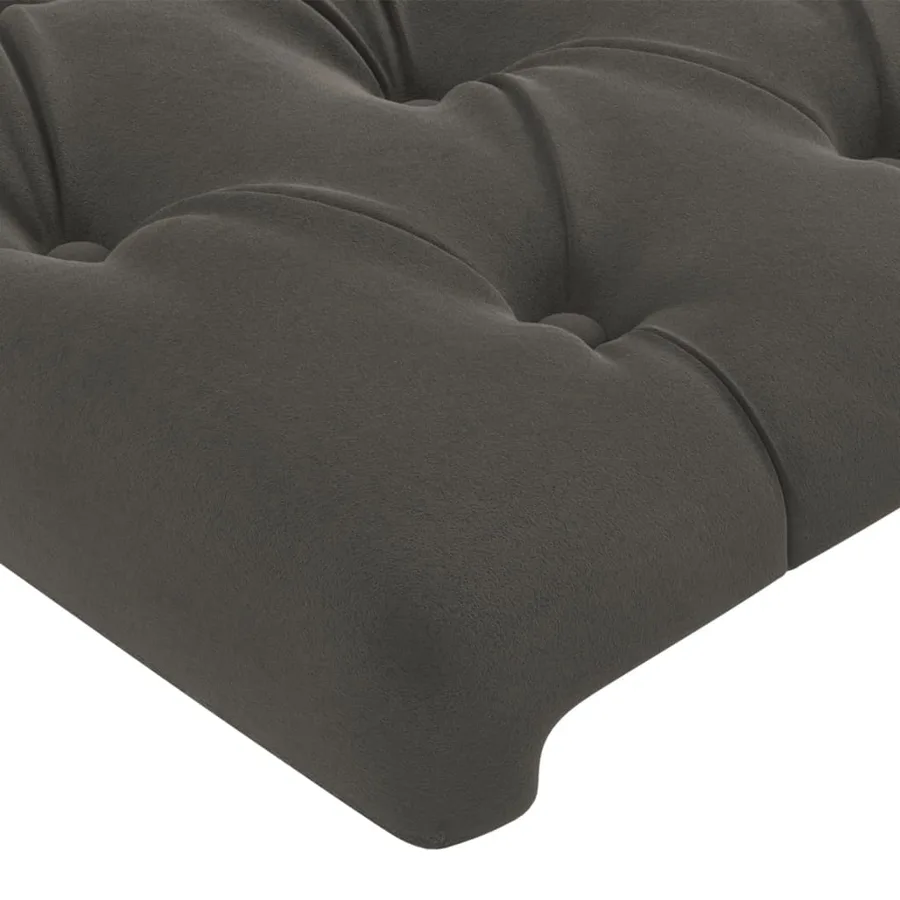 Tête de lit Gris foncé 90x7x78/88 cm Velours - 4