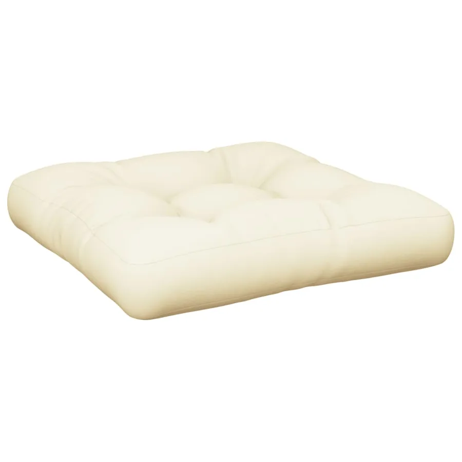 Coussins de palette lot de 2 crème tissu - 4