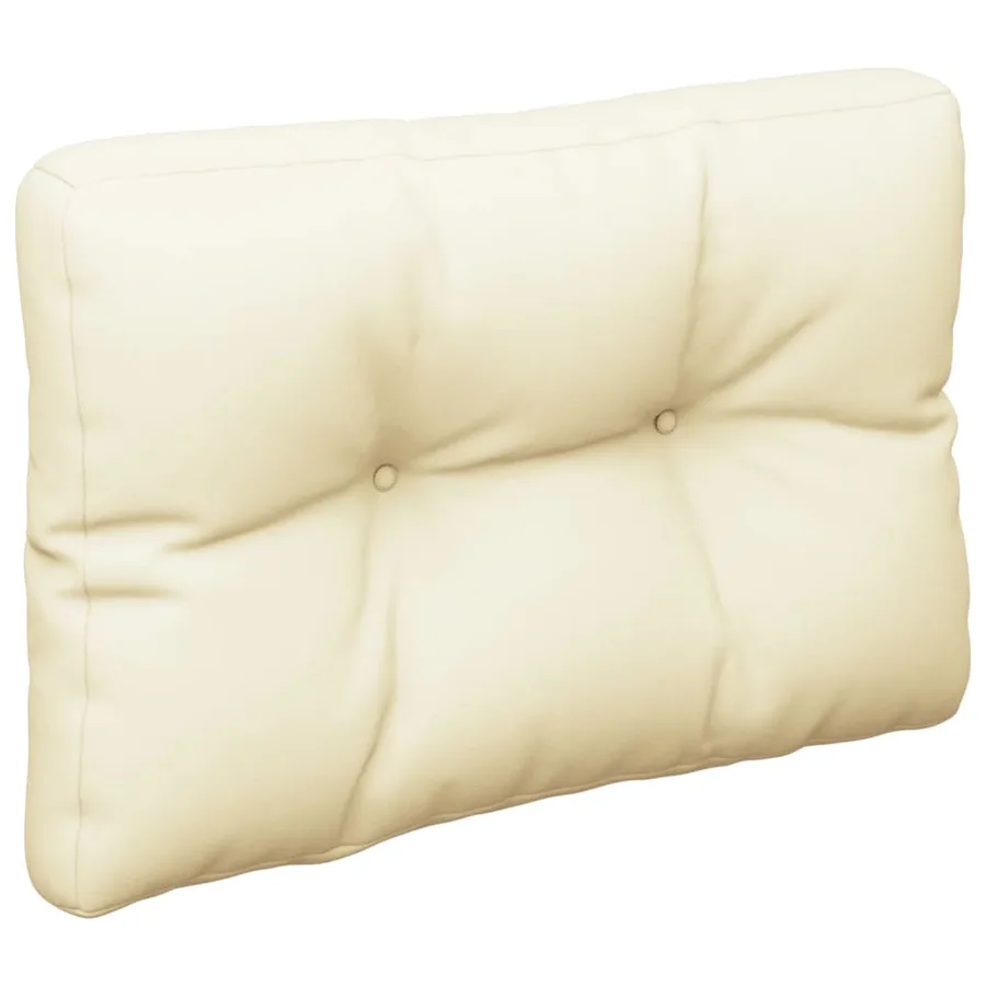 Coussins de palette lot de 2 crème tissu - 5