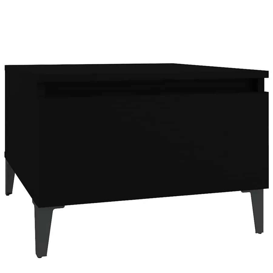 Table d'appoint Noir 50x46x35 cm Bois d'ingénierie - 2