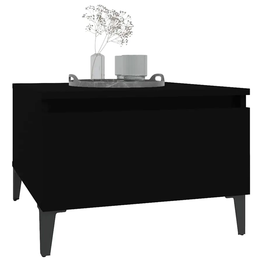 Table d'appoint Noir 50x46x35 cm Bois d'ingénierie - 4