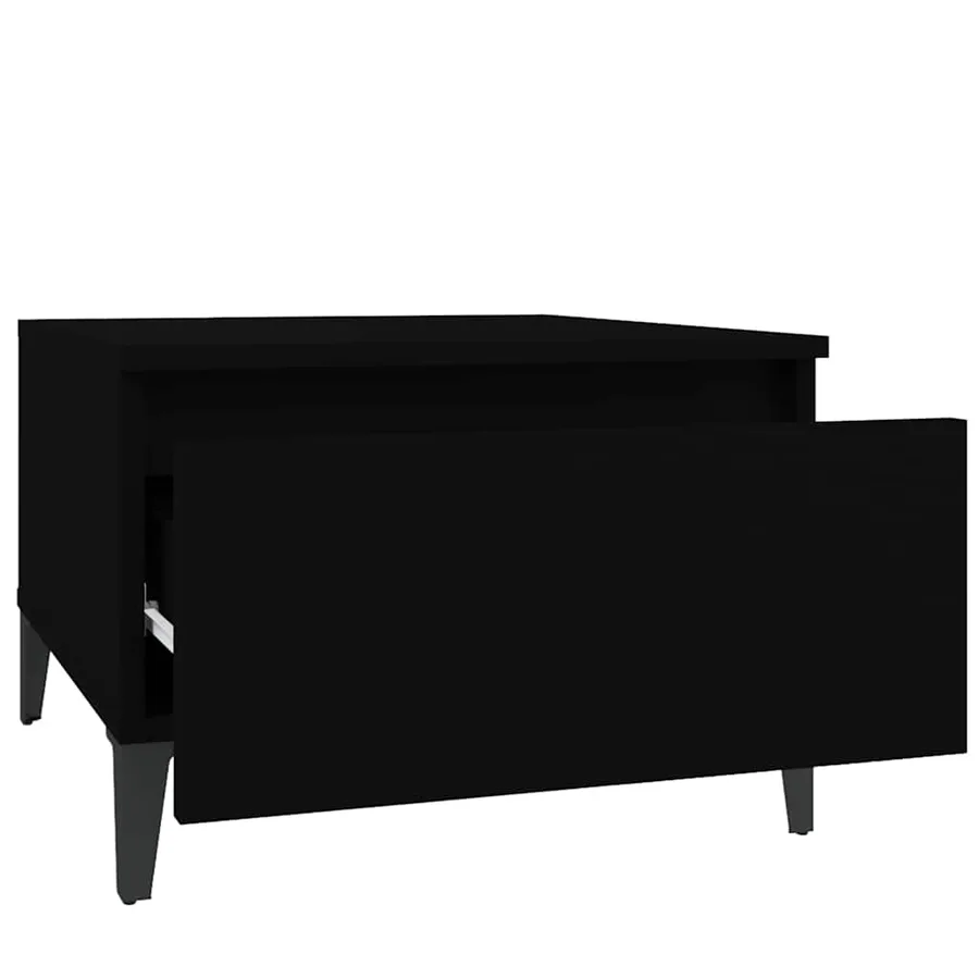Table d'appoint Noir 50x46x35 cm Bois d'ingénierie - 7