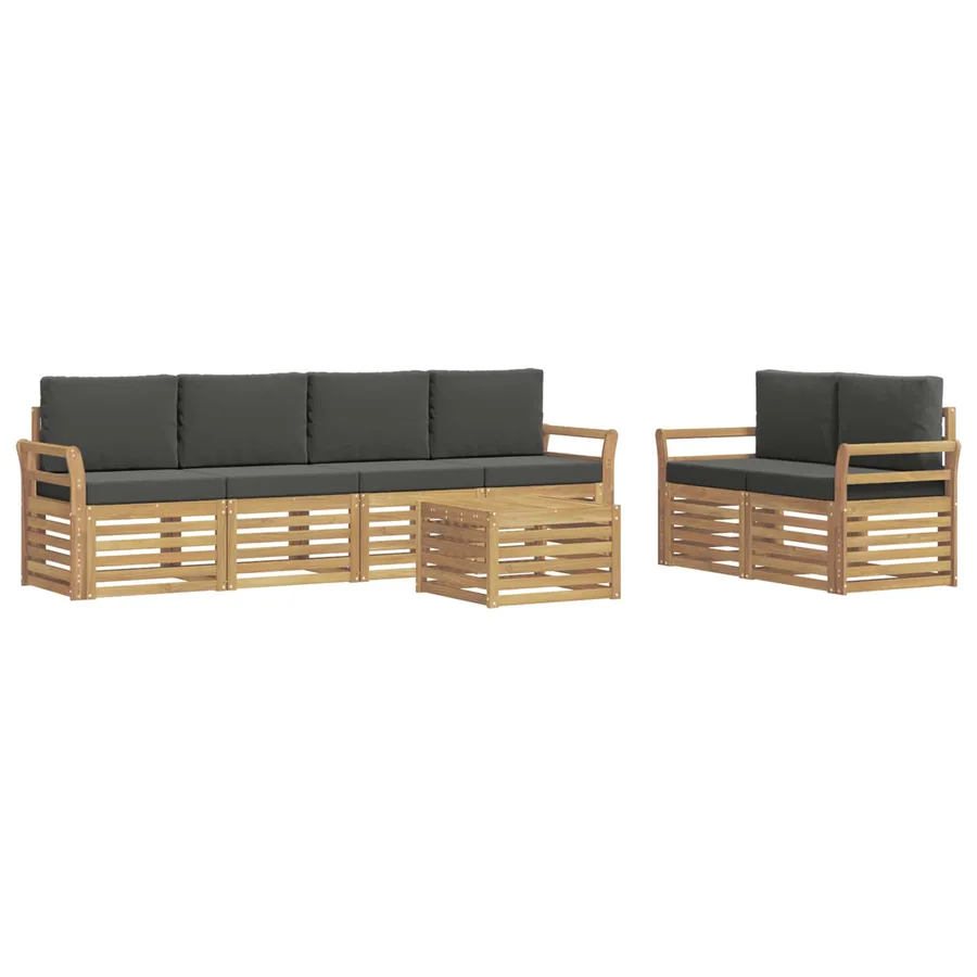 Ensemble de canapés d'extérieur 7 pcs Blanc et anthracite - 2