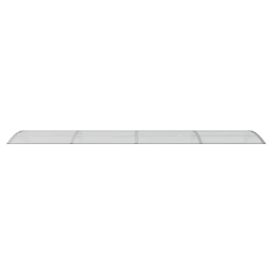 Auvent de porte Gris et transparent 400x75 cm Polycarbonate - 4