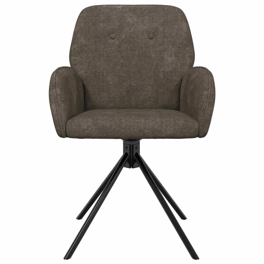 Chaises de salle à manger pivotantes 6 pcs Simili daim - 3