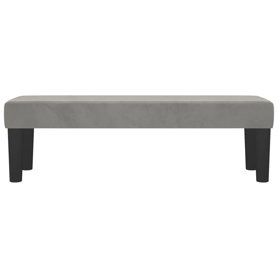 Banc Gris clair 100x30x30 cm Velours - 3