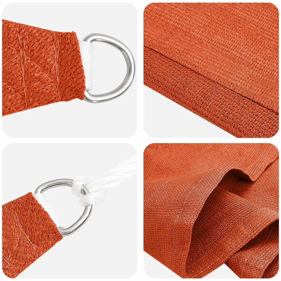 Voile d'ombre Orange 2 x 6 m HDPE - 2