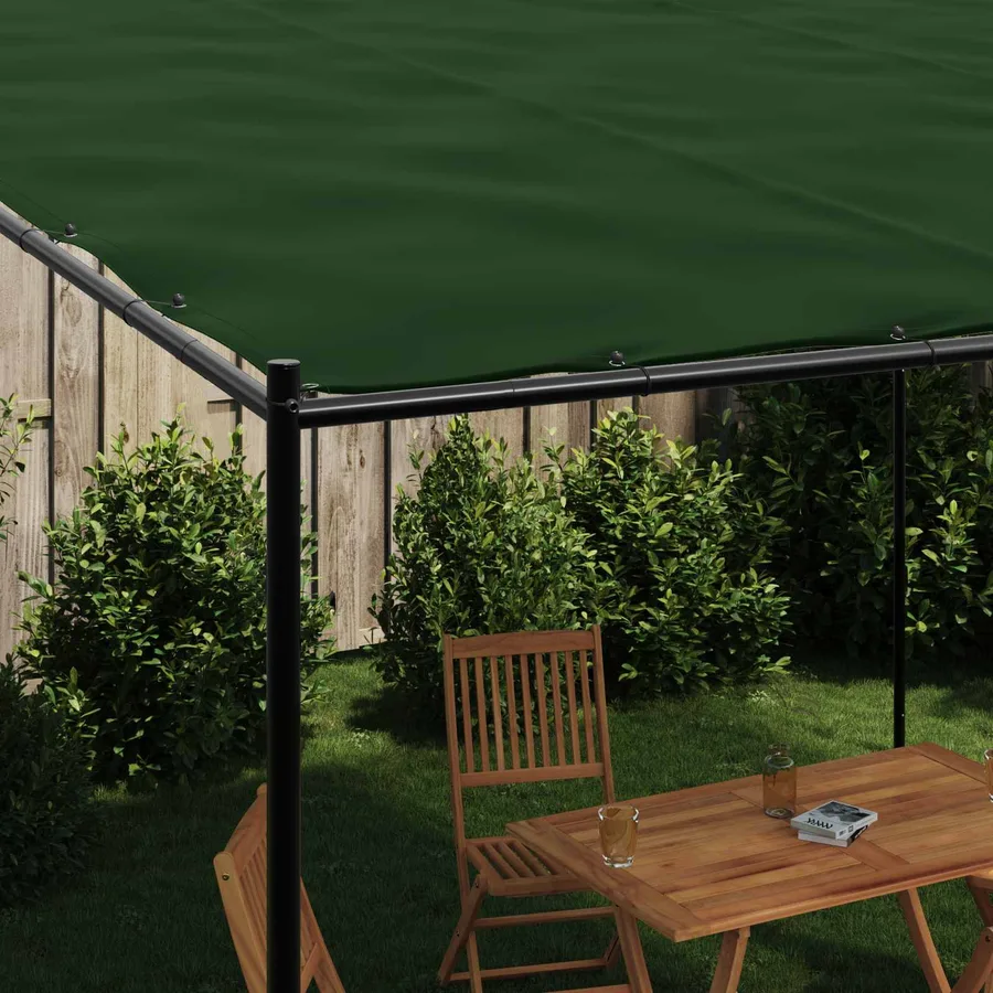 Pavillon 4 x 3,98 x 2,67 m Vert Polyester et Acier - 3