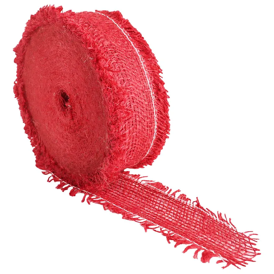 Rouleau de jute Rouge 5 x 2500 cm