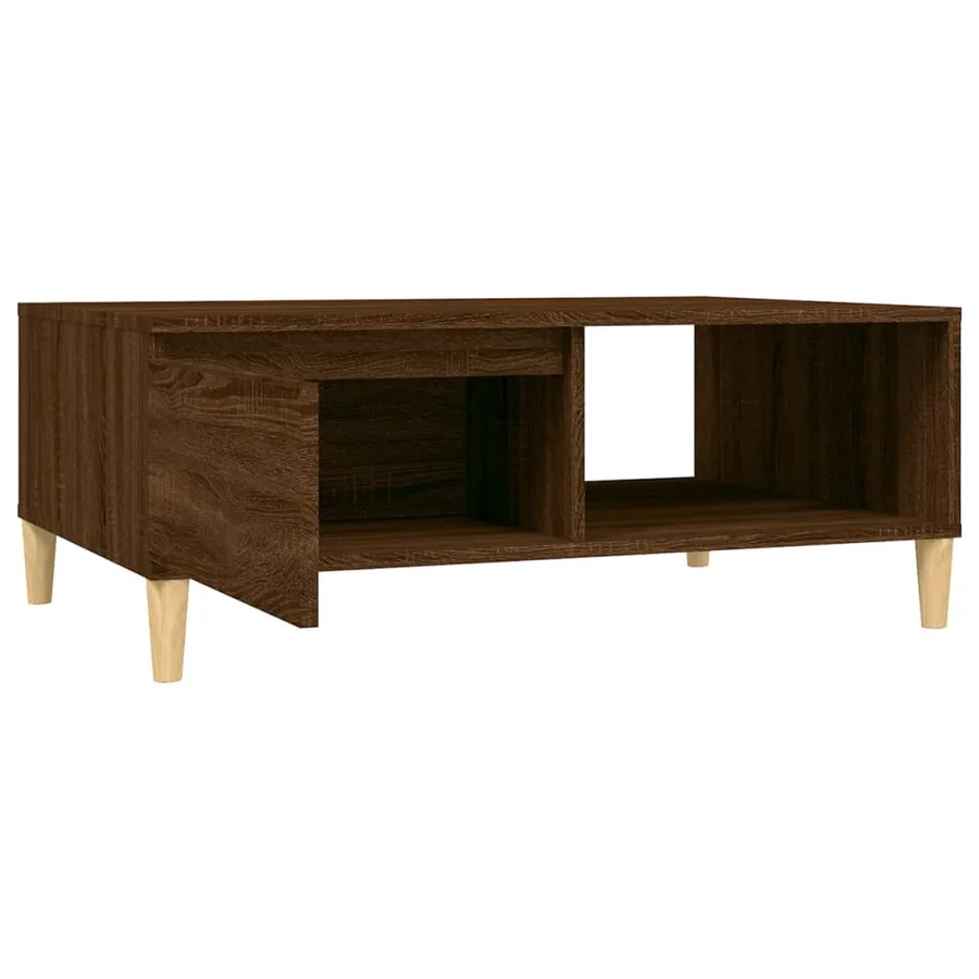 Table basse chêne marron 90x60x35 cm bois d'ingénierie - 7