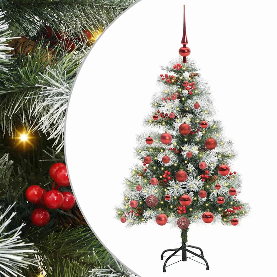 Sapin de Noël artificiel Vert et blanc 120 cm - 2