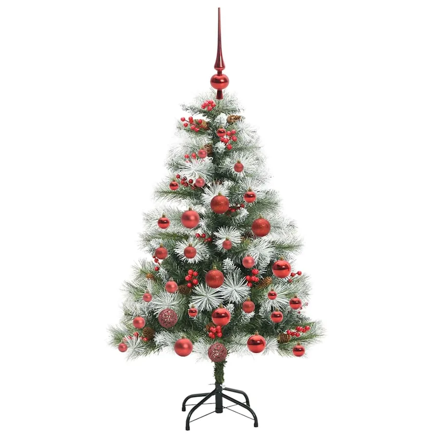 Sapin de Noël artificiel Vert et blanc 120 cm - 4