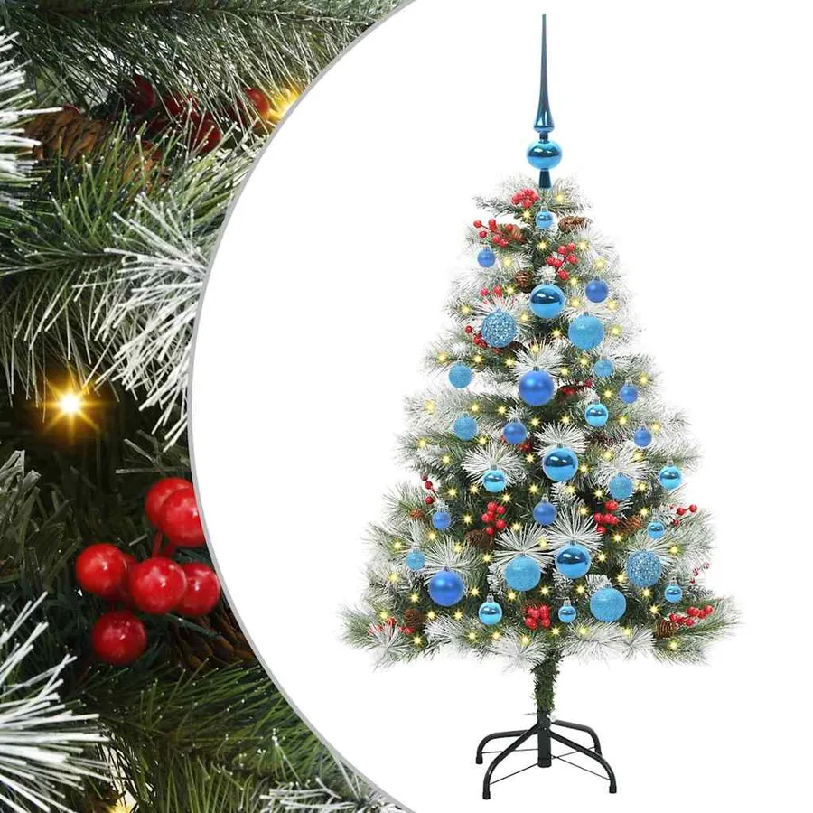 Sapin de Noël artificiel Vert et blanc 120 cm - 2