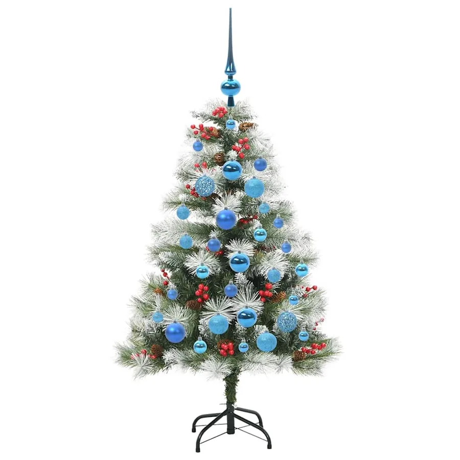 Sapin de Noël artificiel Vert et blanc 120 cm - 4