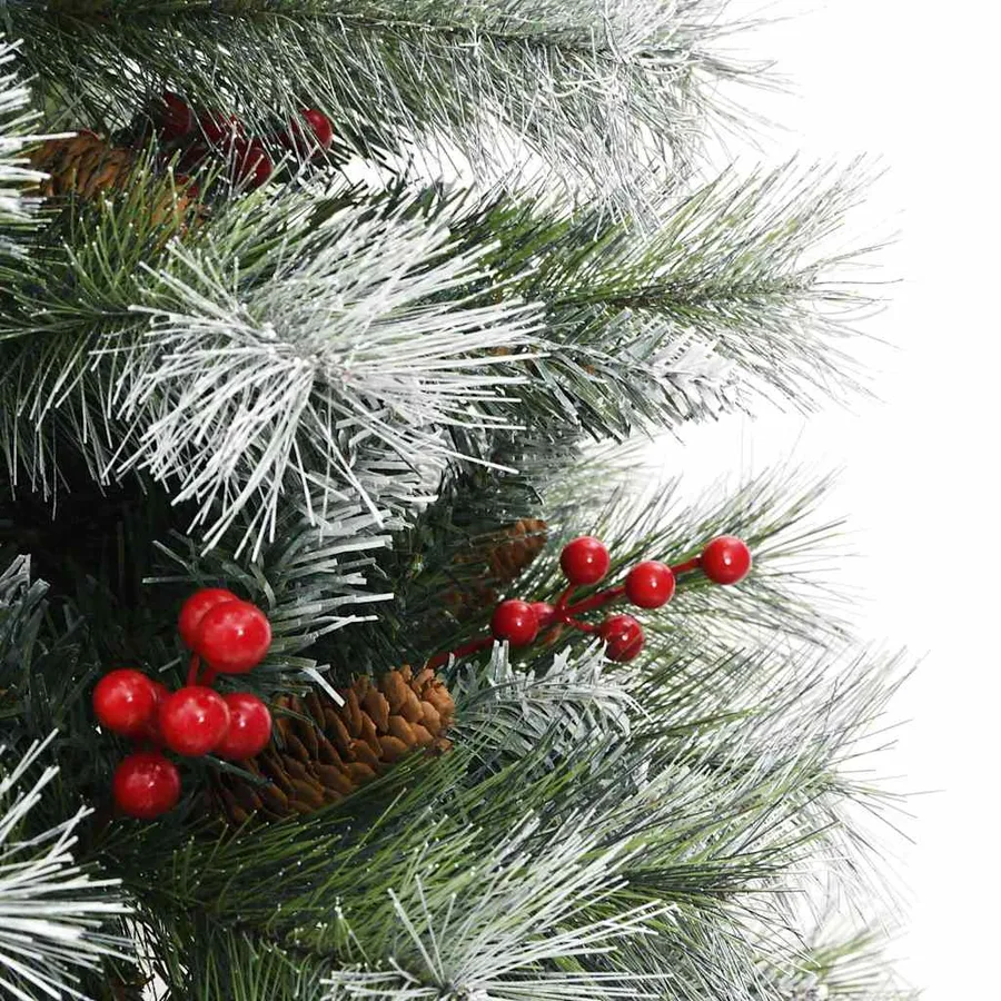Sapin de Noël artificiel Vert et blanc 120 cm - 10