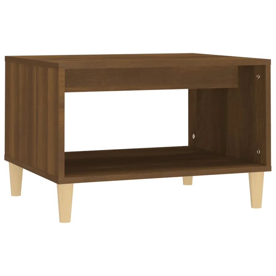Table basse Chêne marron 60x50x40 cm Bois d'ingénierie - 2
