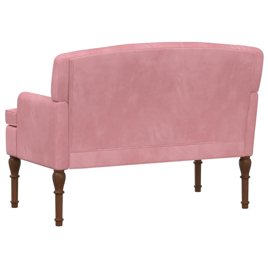 Canapé love seat avec capitonnage en boutons Rose Velours - 5