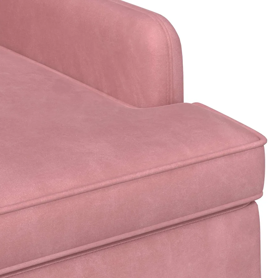 Canapé love seat avec capitonnage en boutons Rose Velours - 6