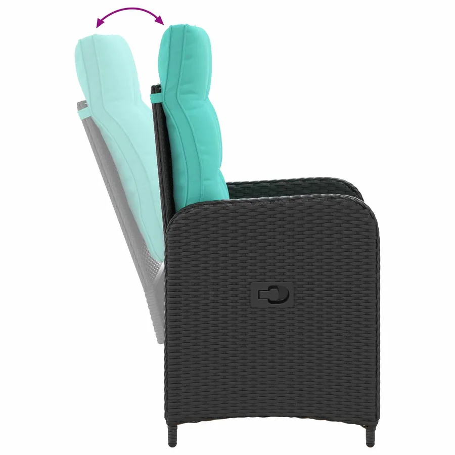 Ensemble de repas extérieur 5 pcs polyrotin - 9