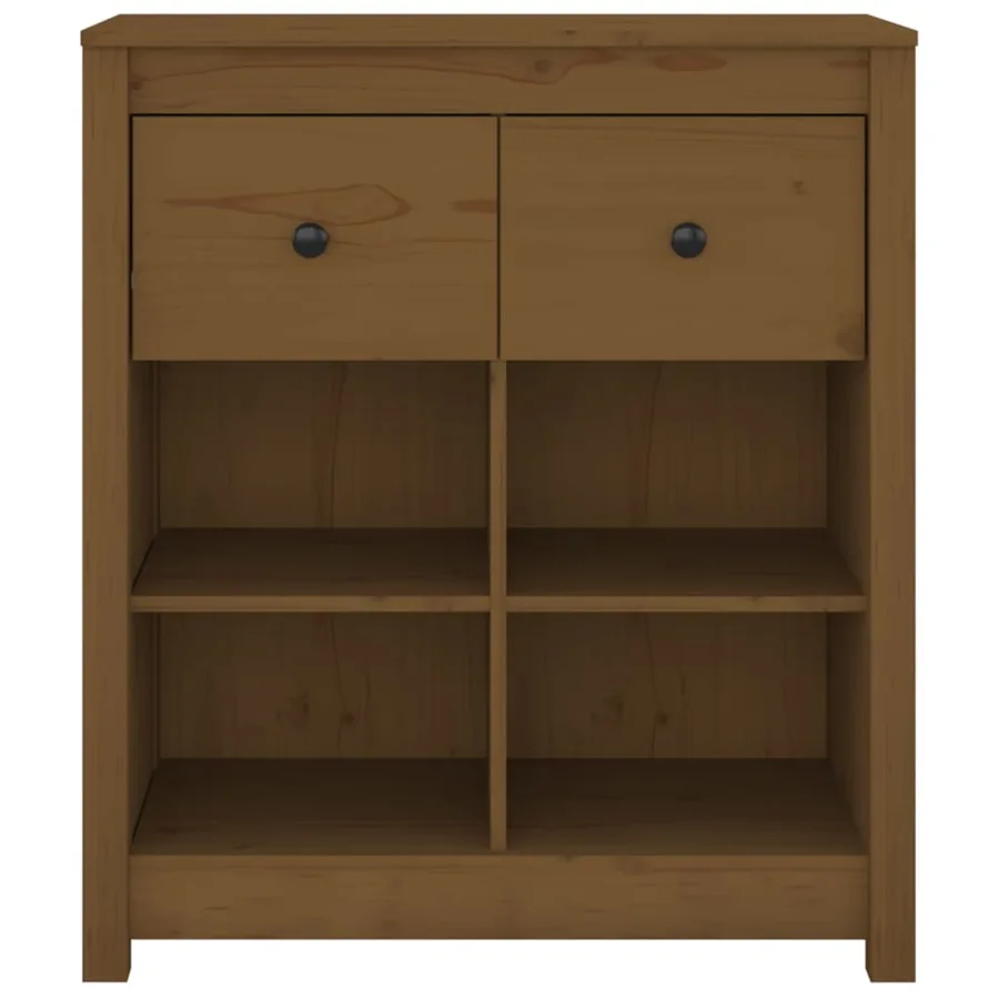 Buffet Marron miel 70x35x80 cm Bois massif de pin - 3