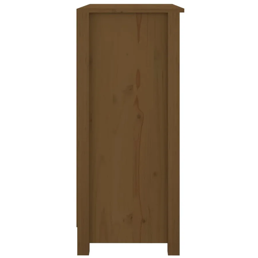 Buffet Marron miel 70x35x80 cm Bois massif de pin - 4
