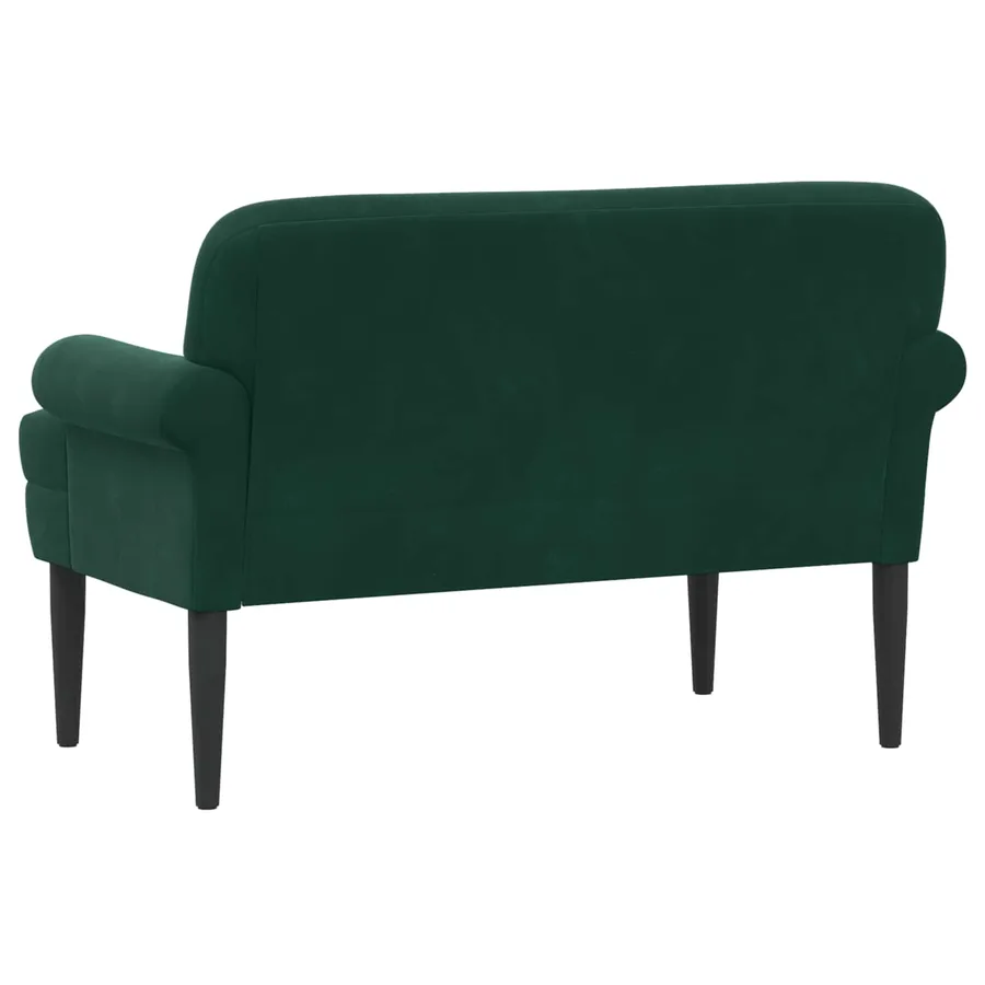 Canapé love seat avec capitonnage en boutons Vert foncé Velours - 5
