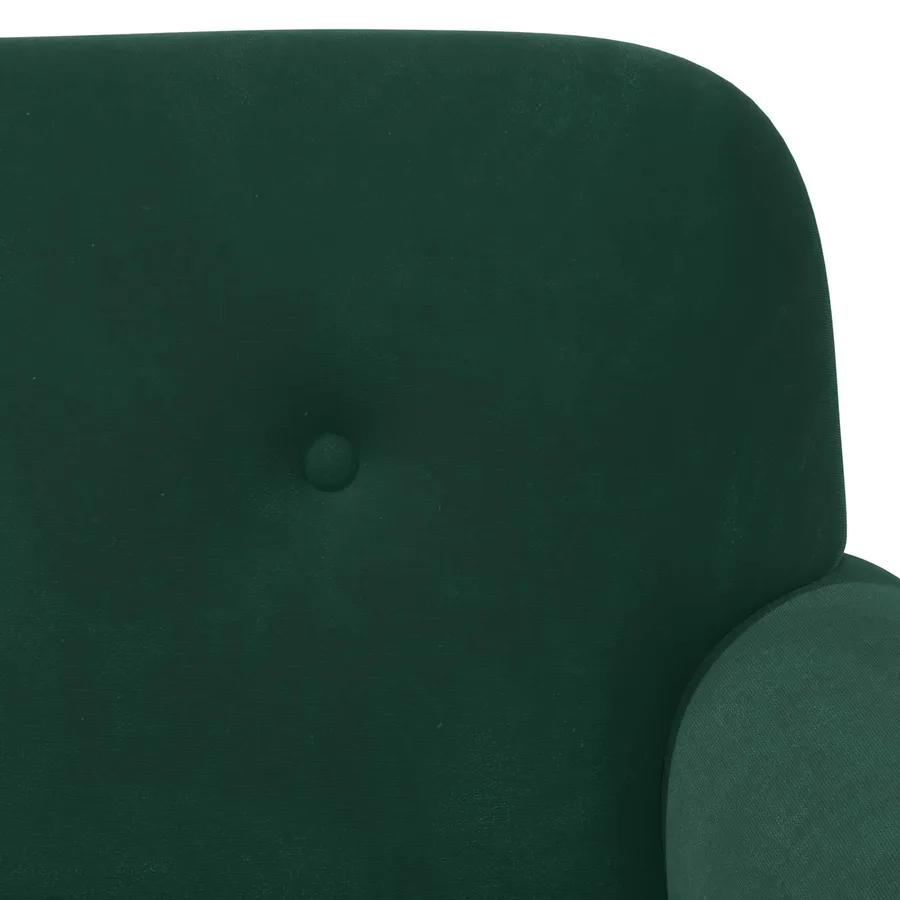Canapé love seat avec capitonnage en boutons Vert foncé Velours - 7